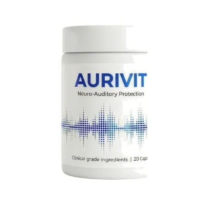 Embalaža izdelka Aurivit z napisi: „20 Caps.“