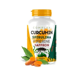 Curcumin Spirulina Piperine, flacone