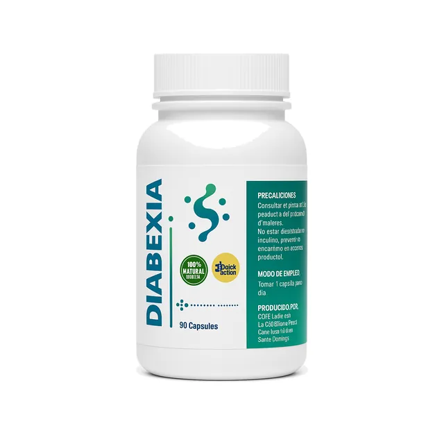 Envase de Diabexia: se lee «90 Capsules»