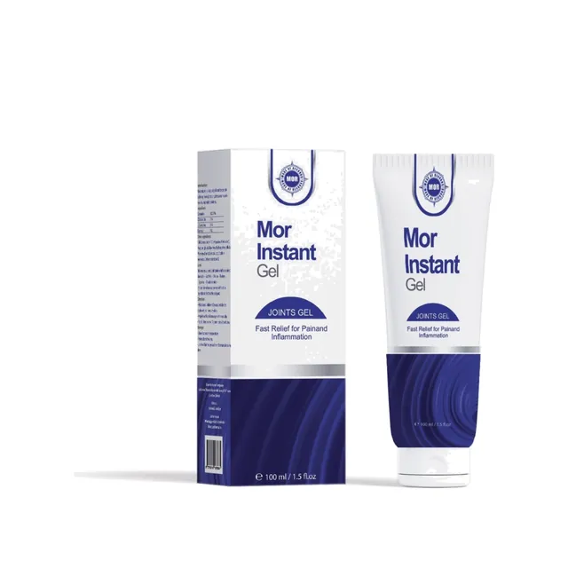 عبوة Mor Instant Gel: مكتوب عليها «JOINTS GEL»، «℮ 100 ml / 1.5 fl.oz»